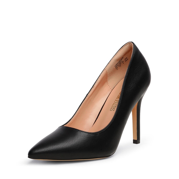 Pointed Toe High Heel Pump Shoes - BLACK PU -  0